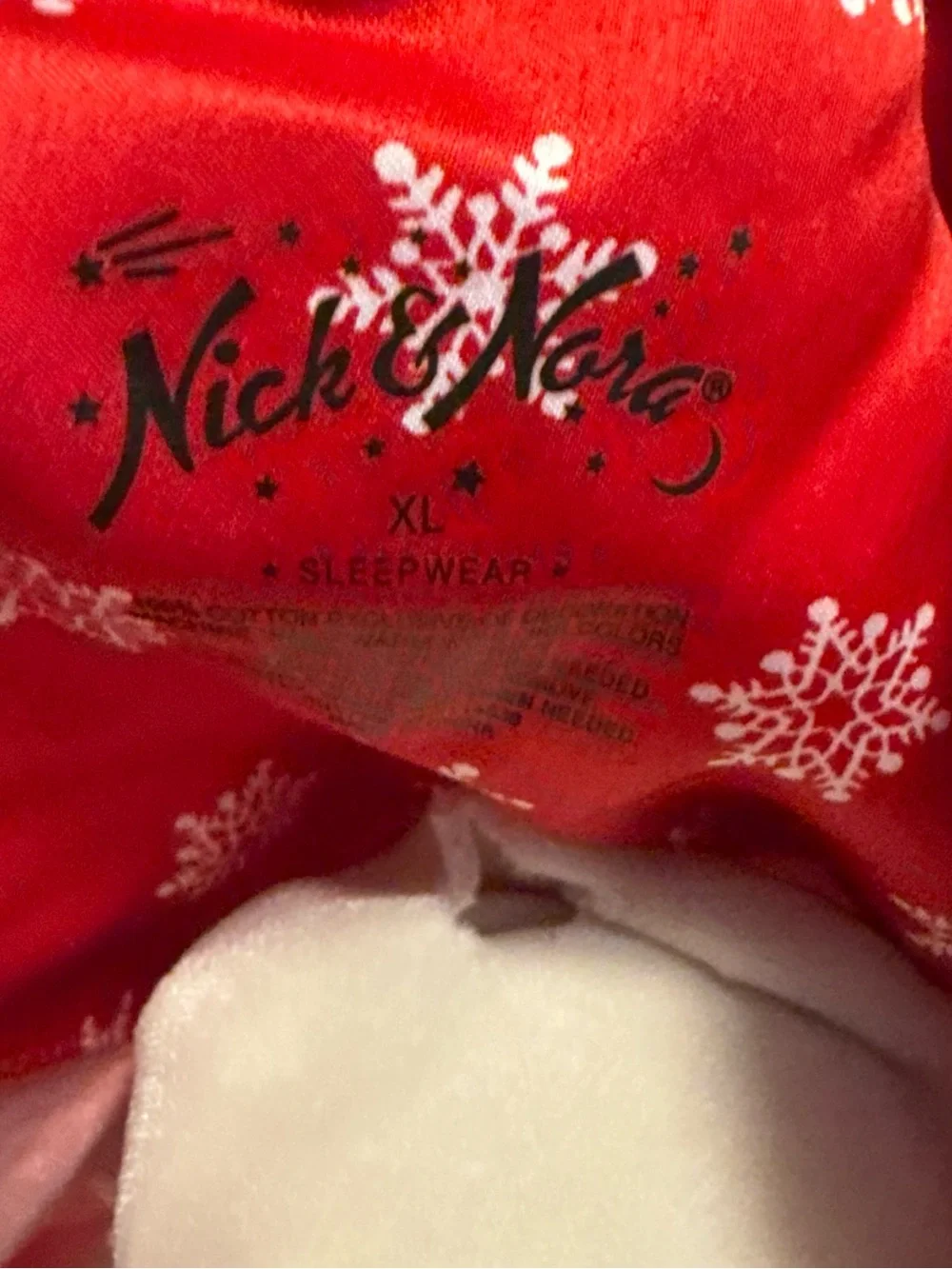 Nick & Nora sock monkey snowflake nightgown xl
